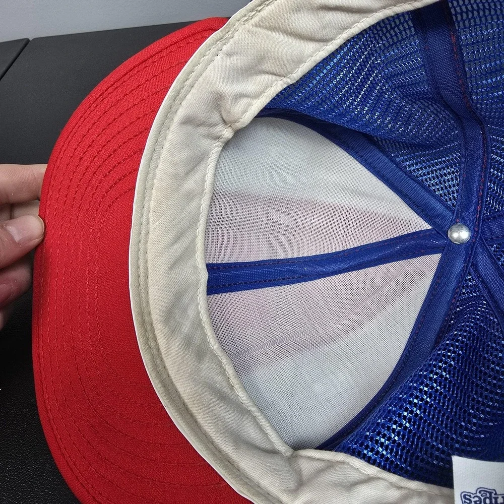 Vintage Philadelphia 76ers Hat Cap Snap Back Mens Multi Color Basketball 80s USA